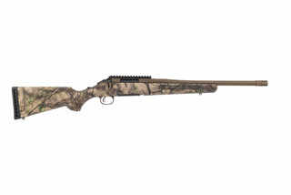 Ruger American 243 Win Compact Bolt Action Rifle in Go Wild Camo includes a factory-installed muzzle brake